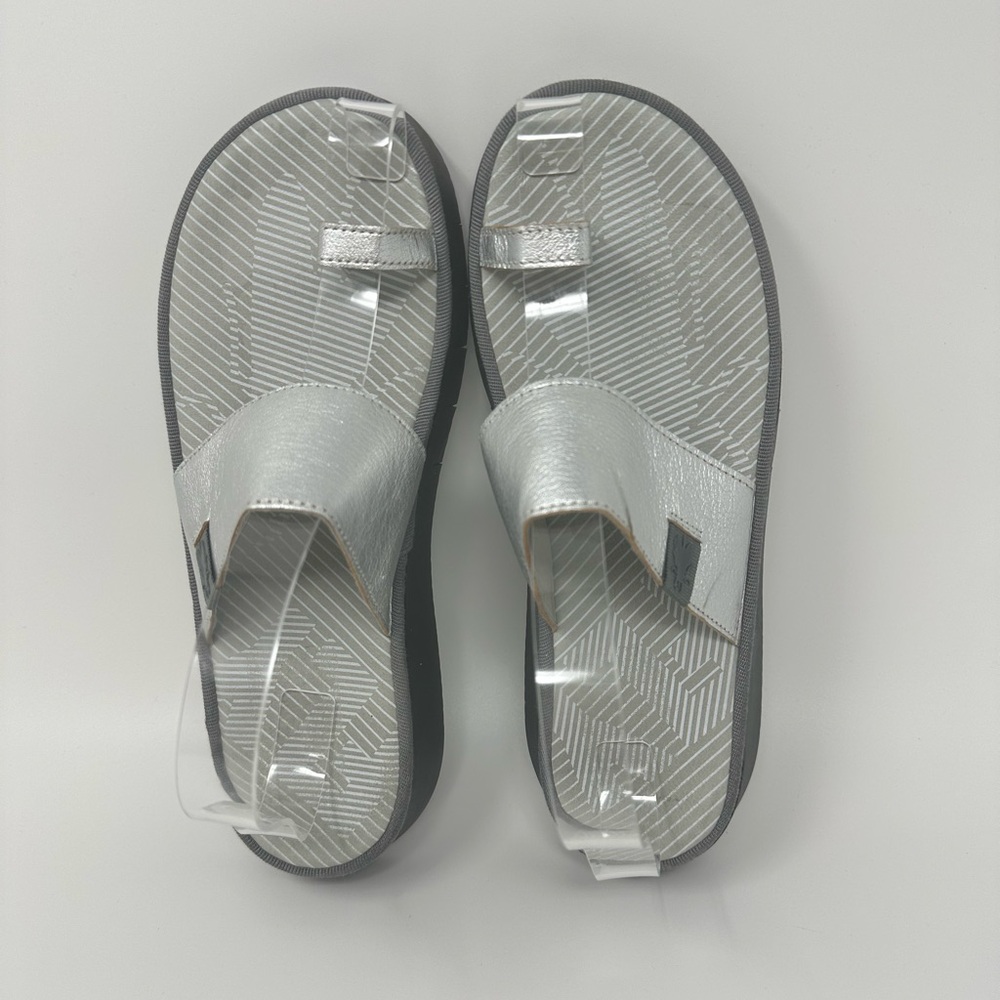 Fly London chev Sandals in Silver Women's EU40/US 9-9.5 - Picture 4 of 15